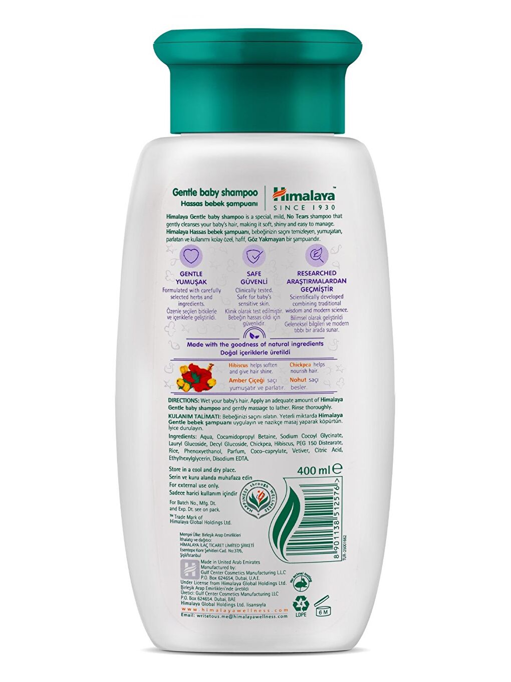 Hassas Bebek Şampuanı, Göz Yakmayan, Besleyici, Yumuşatıcı, Parabensiz, Sentetik Içermez, 400 ml-2