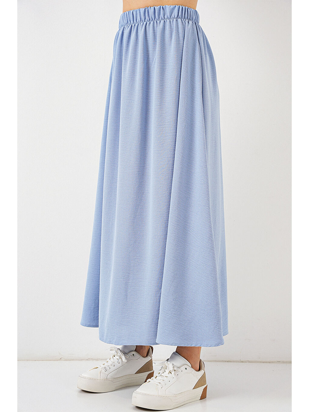 Kadın Uzun Ayrobin Etek 8050 - Mavi-1