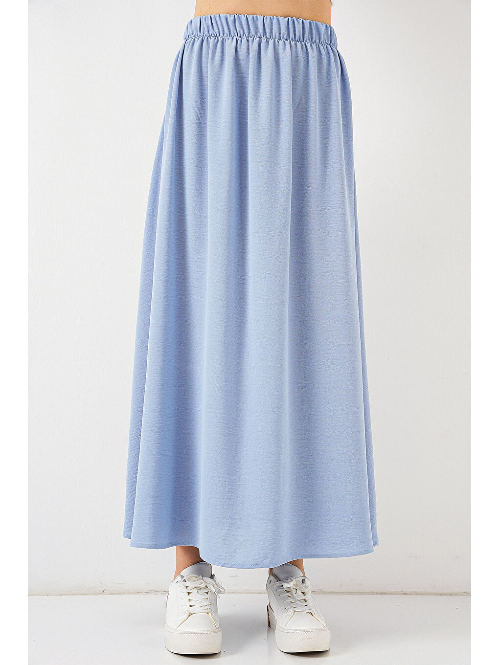 Kadın Uzun Ayrobin Etek 8050 - Mavi-3