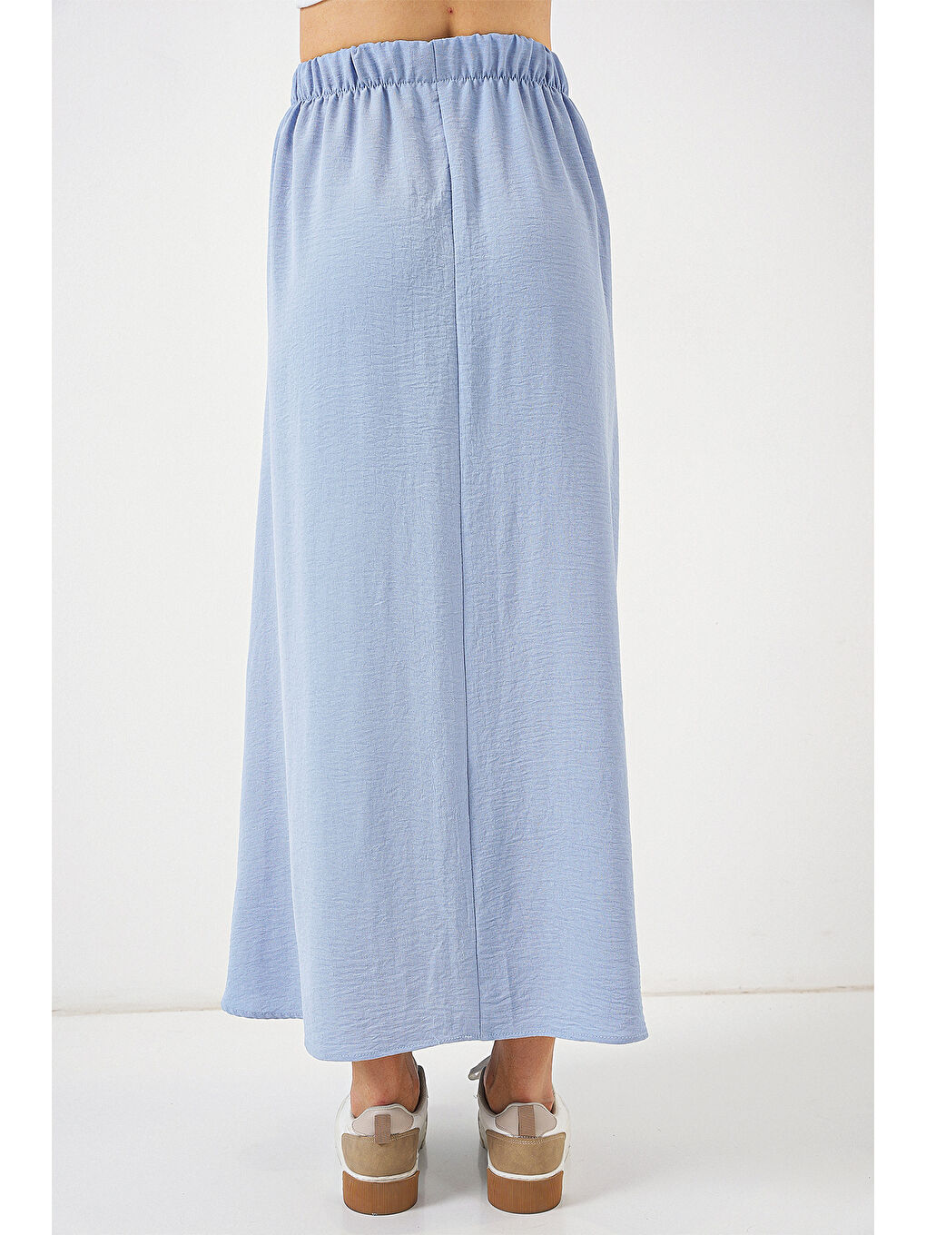 Kadın Uzun Ayrobin Etek 8050 - Mavi-6