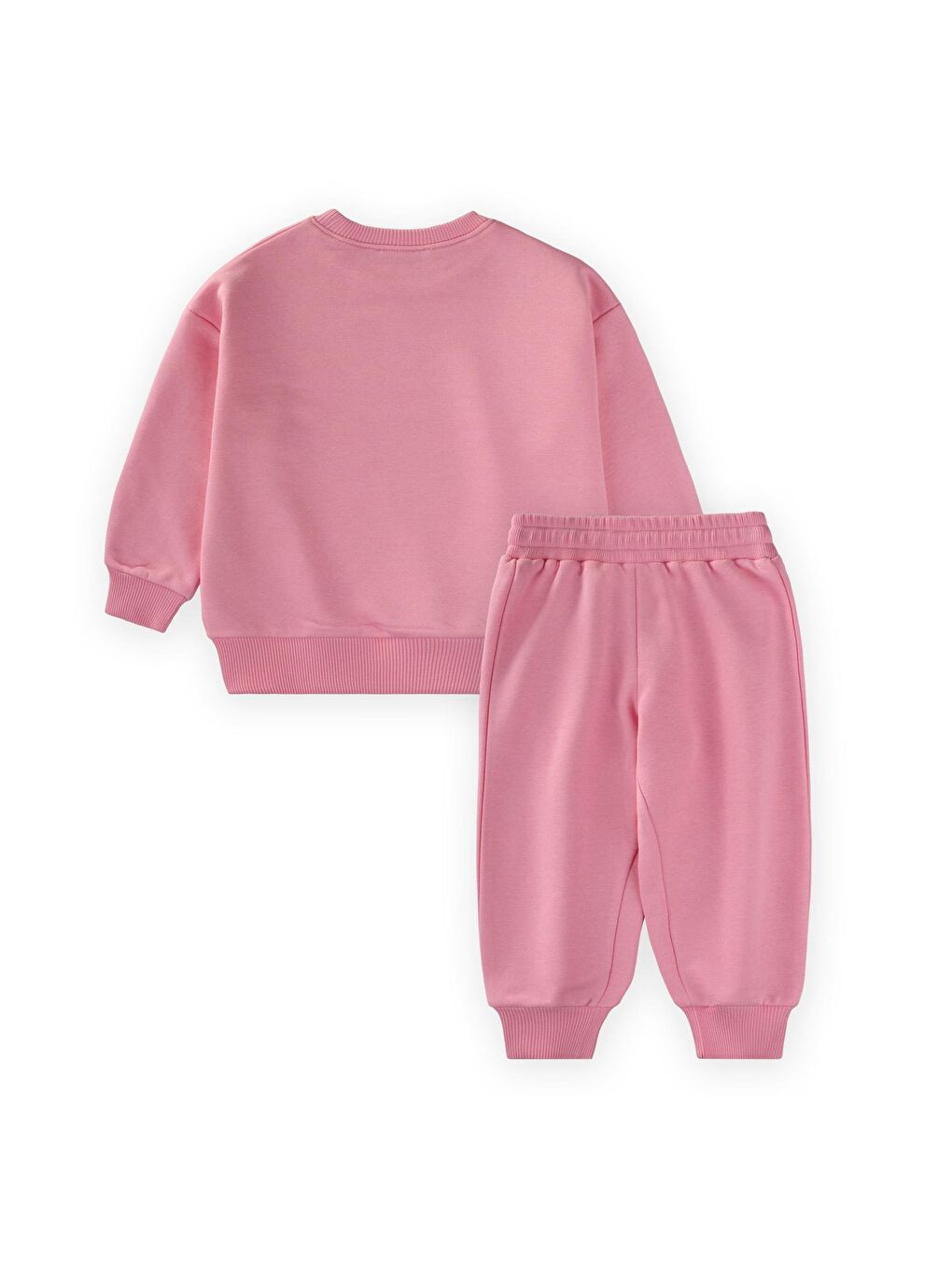 Kiraz Baskılı Sweatshirt Takım 2-10 Yaş Pembe-1