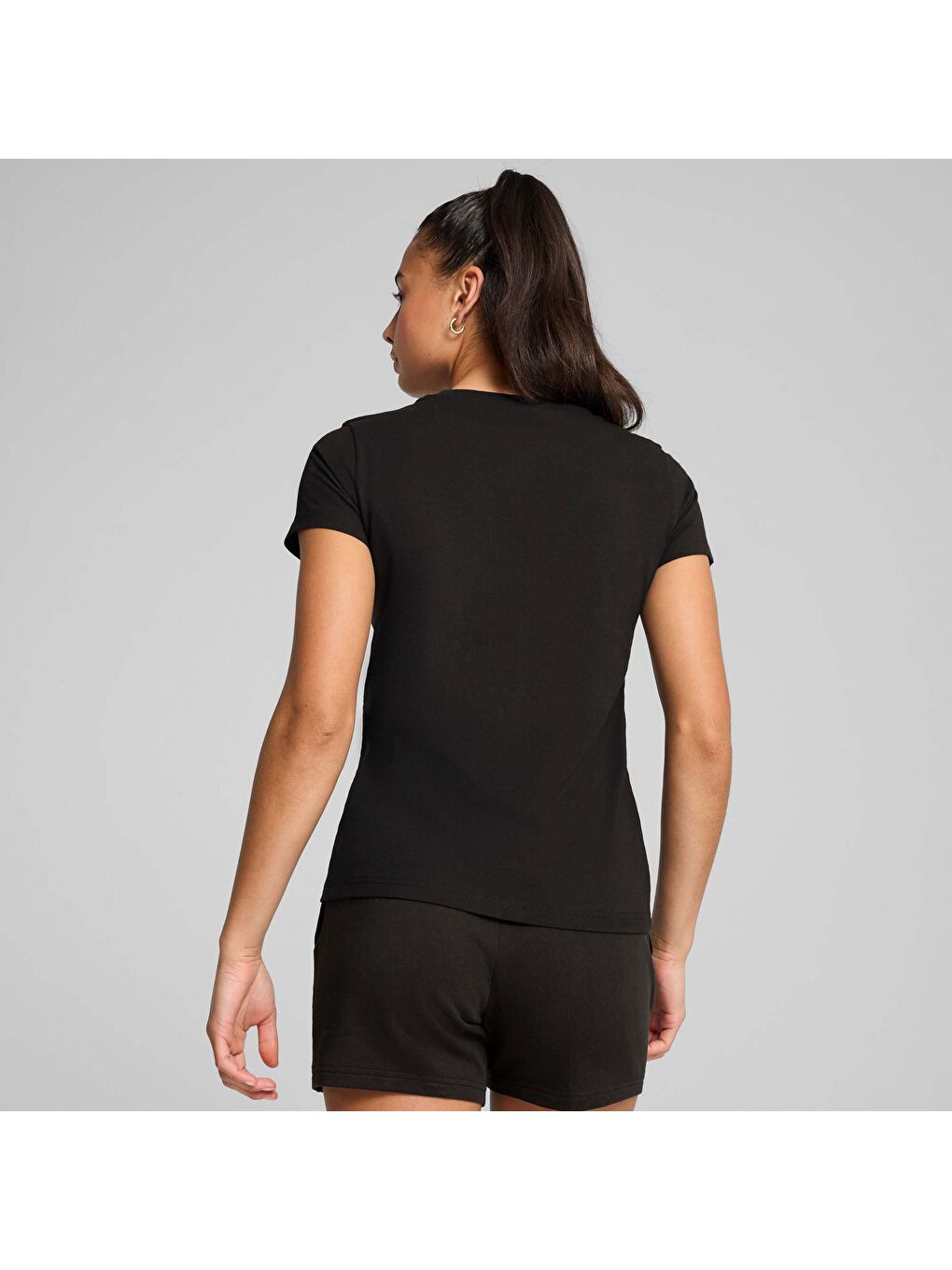 Siyah ESSENTIALS ELEVATED Kadın Tişört-2