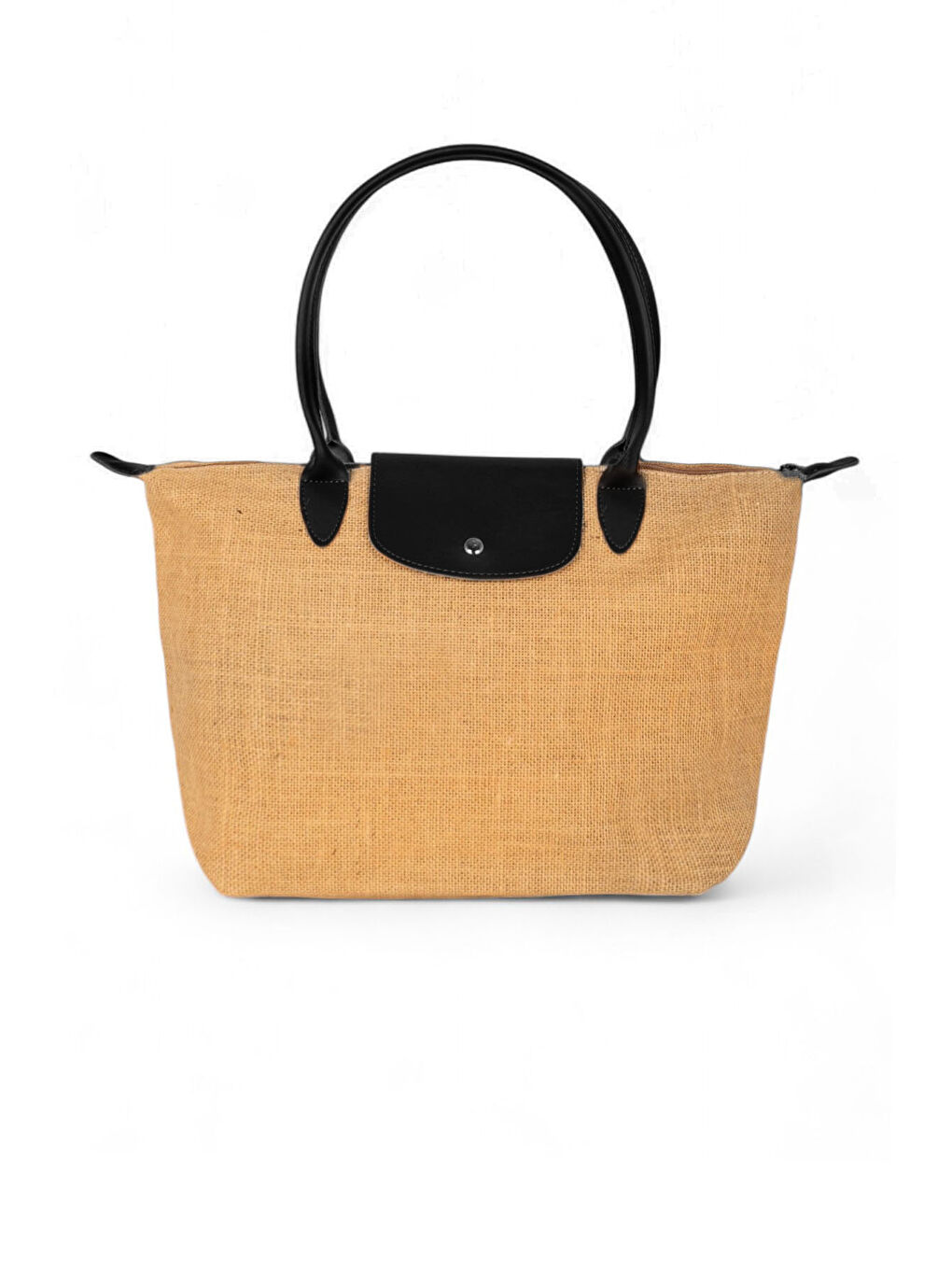 Kadın Siyah Orta Boy Askılı Hasır El ve Omuz Çantası