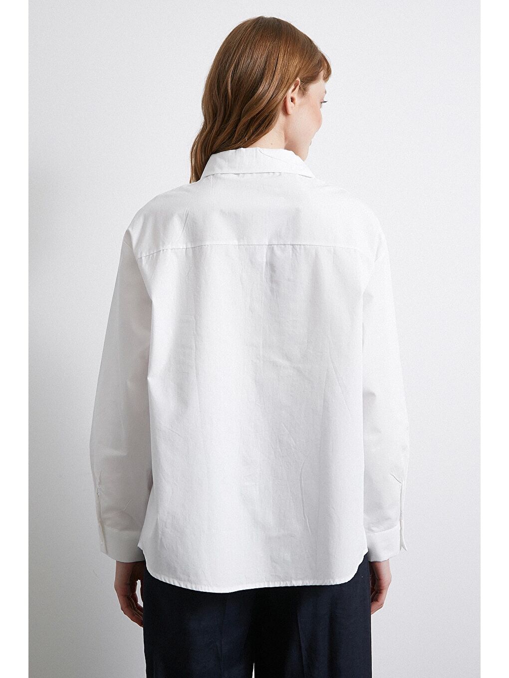 Taş Detaylı Gömlek Beyaz-2