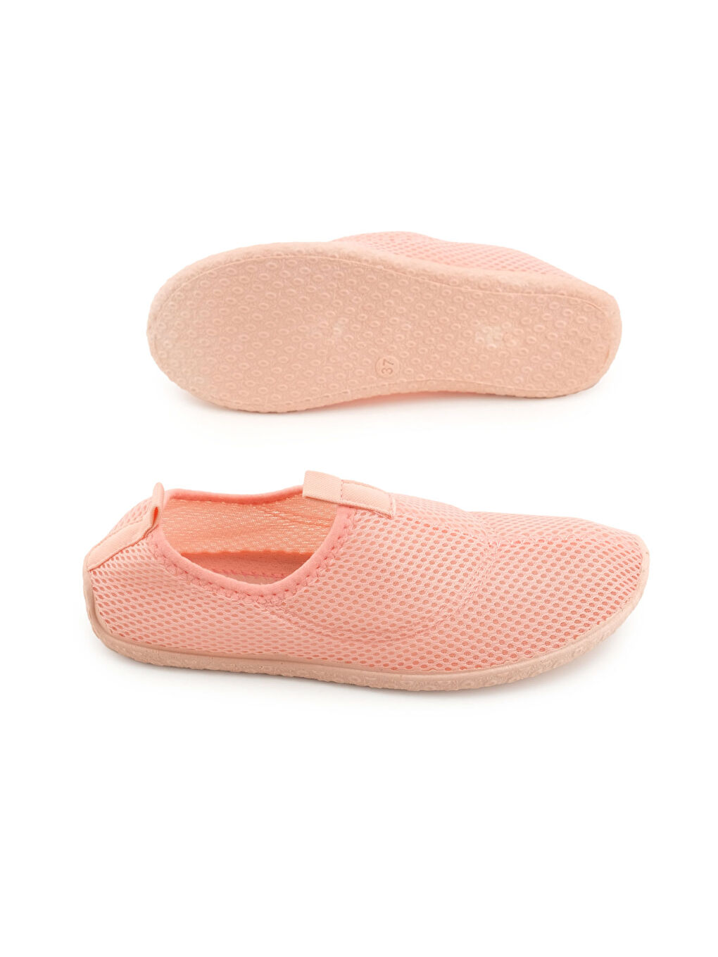 Pembe Kadın Yazlık PVC Esnek Taban Plaj Deniz Havuz Ayakkabı-4