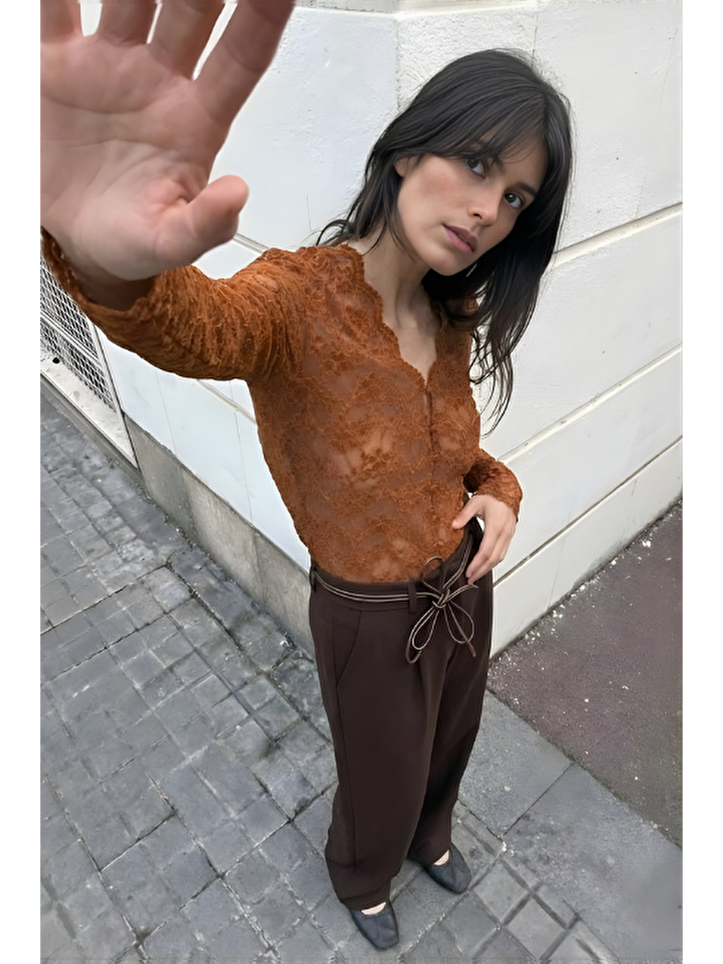 Kahverengi Palazzo Pantolon Kahve-1