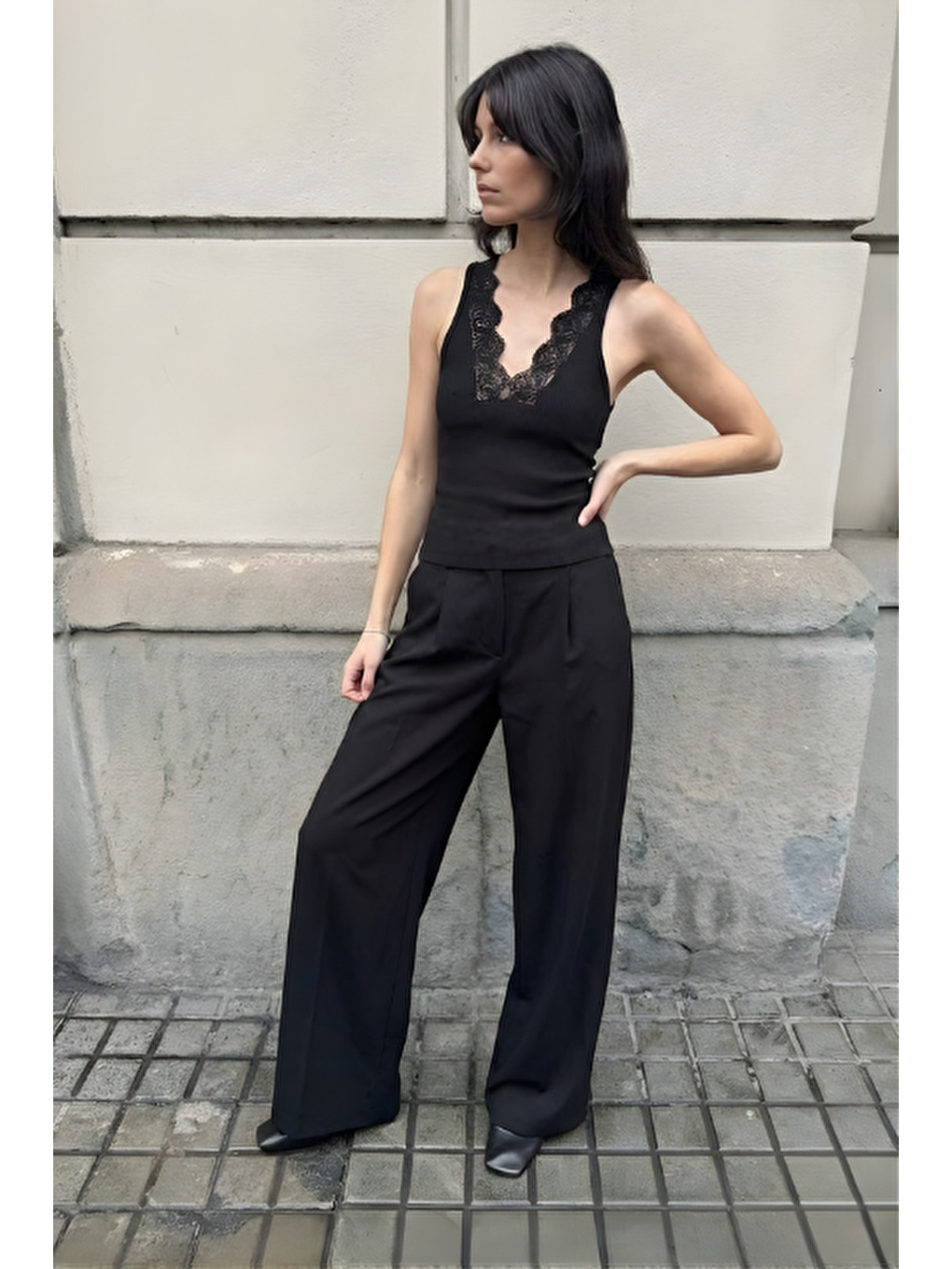 Palazzo Pantolon Siyah-1