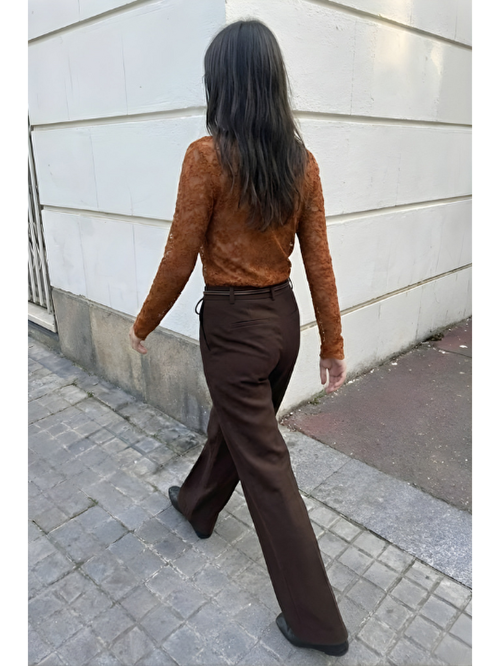 Kahverengi Palazzo Pantolon Kahve-2