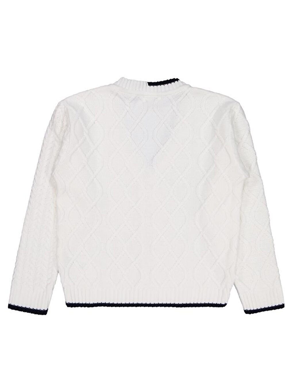 Ekru Girls Çift Desenli 10-13 Yaş Hırka-1