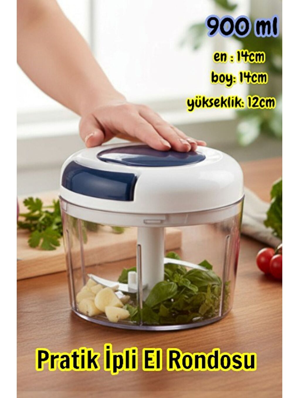 Vip Ahmet VP-013 Pratik Ipli El Rondosu 900 Ml Mavi