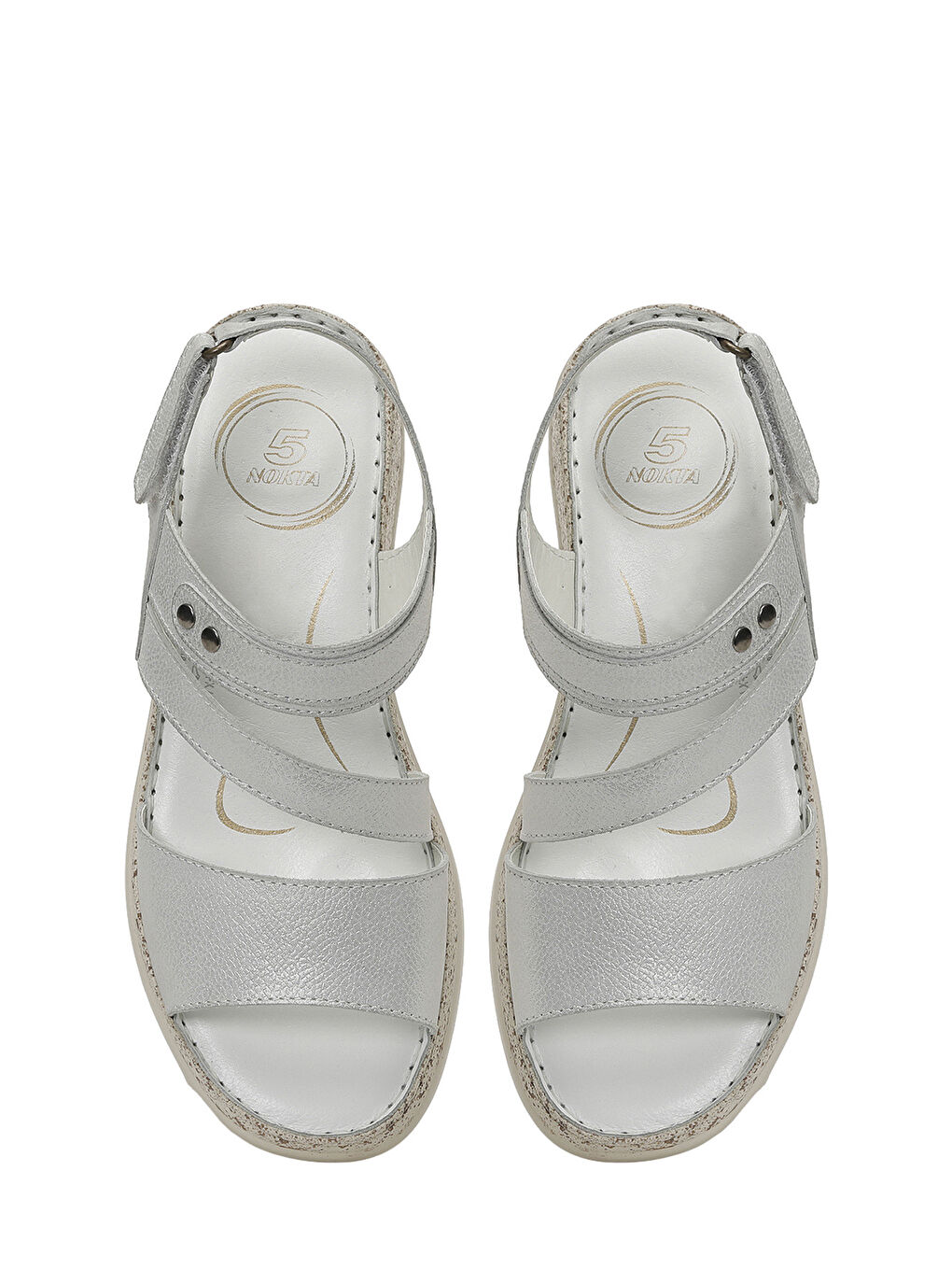 105790.Z6FX Beyaz Kadın Comfort Sandalet-3