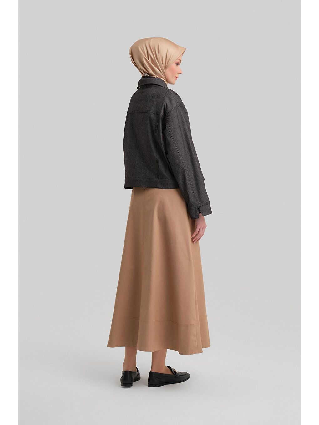 Kısa Denim Ceket 24Y5405 Siyah-5