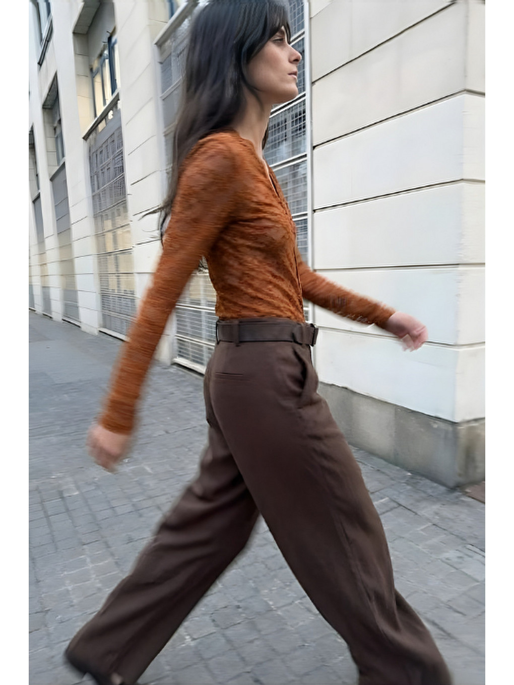 Kahverengi Palazzo Pantolon Kahve-4