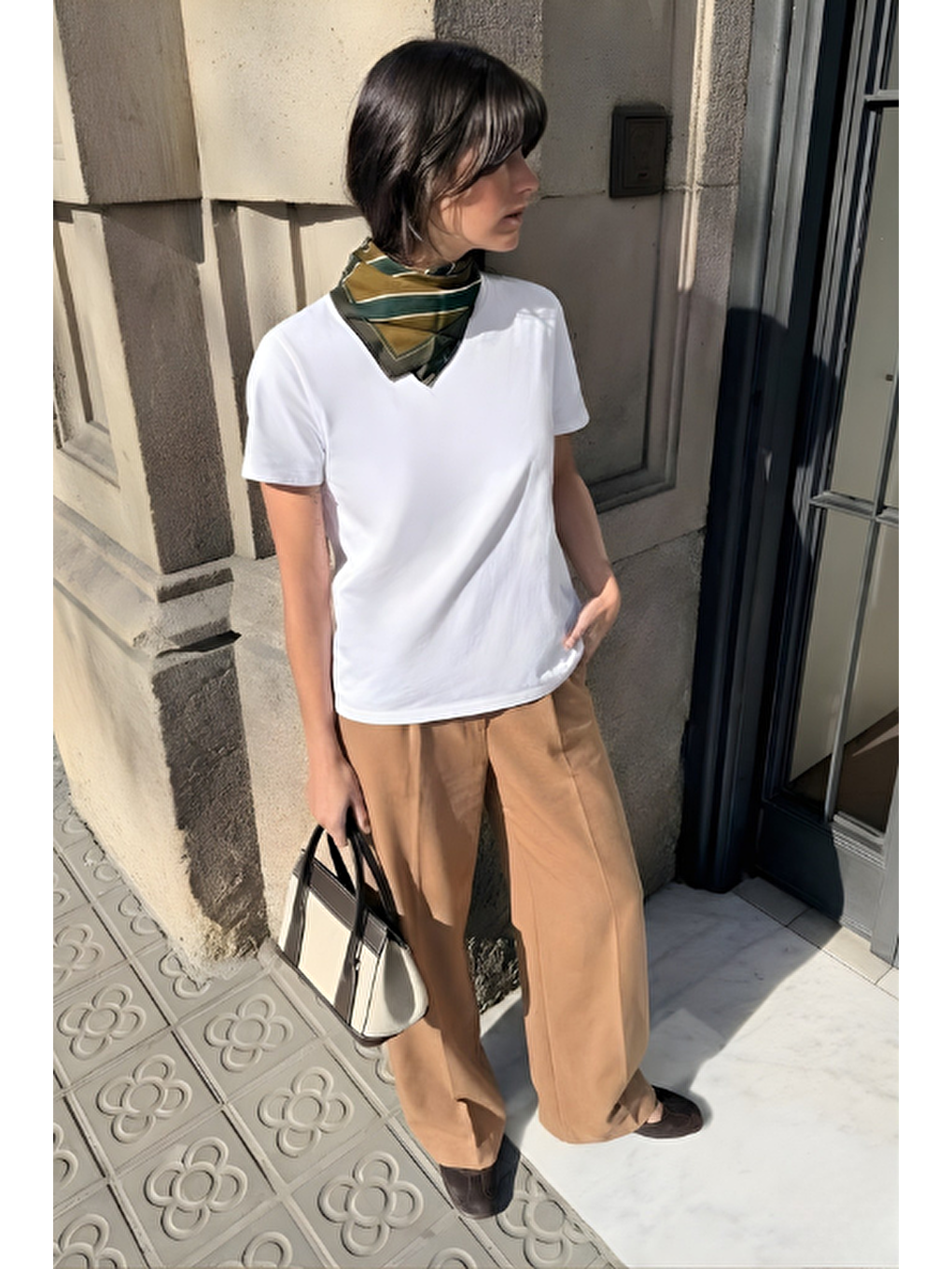 Kahverengi Palazzo Pantolon Camel-1