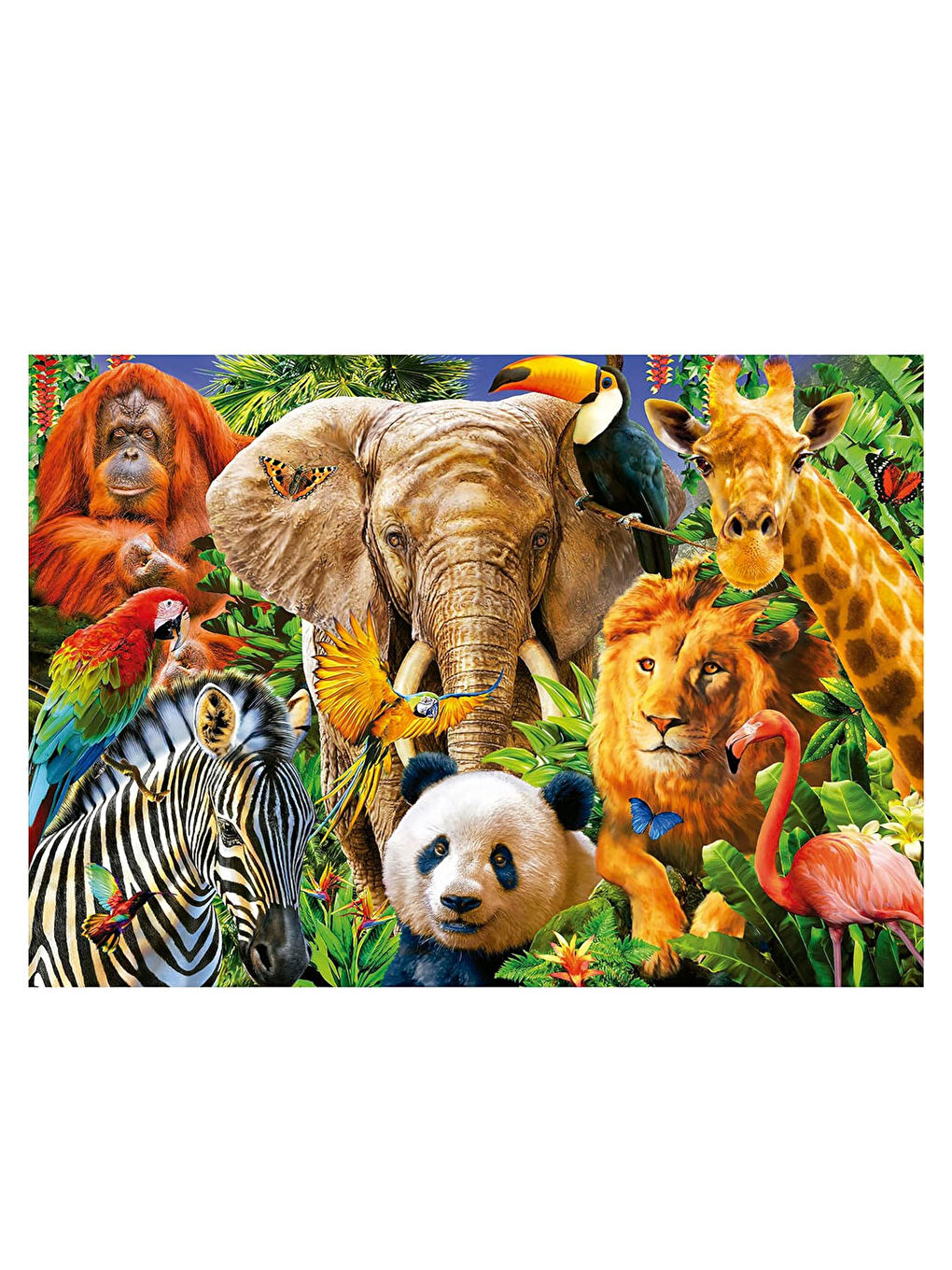 Puzzle 500 Parça Vahşi Hayvan Kolajı 19550-1