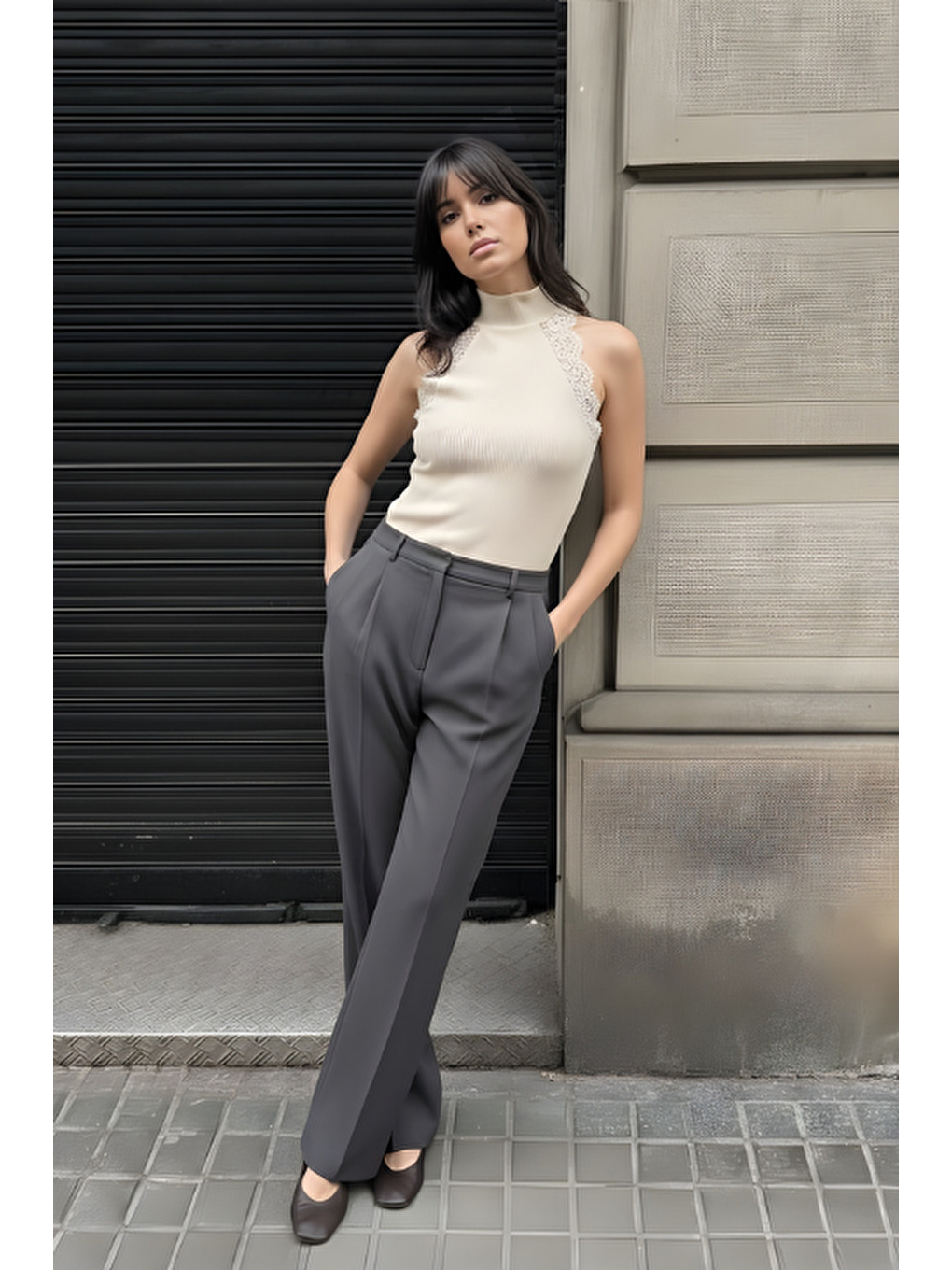 Palazzo Pantolon Antrasit-1