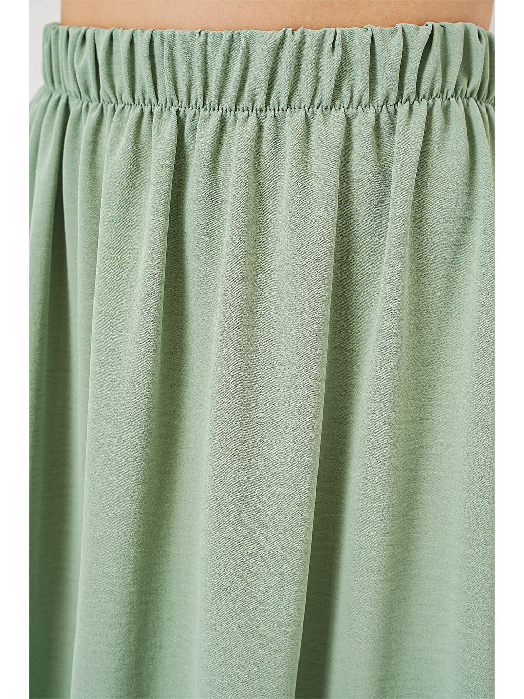 Kadın Uzun Ayrobin Etek 8050 - E.Yeşil-5