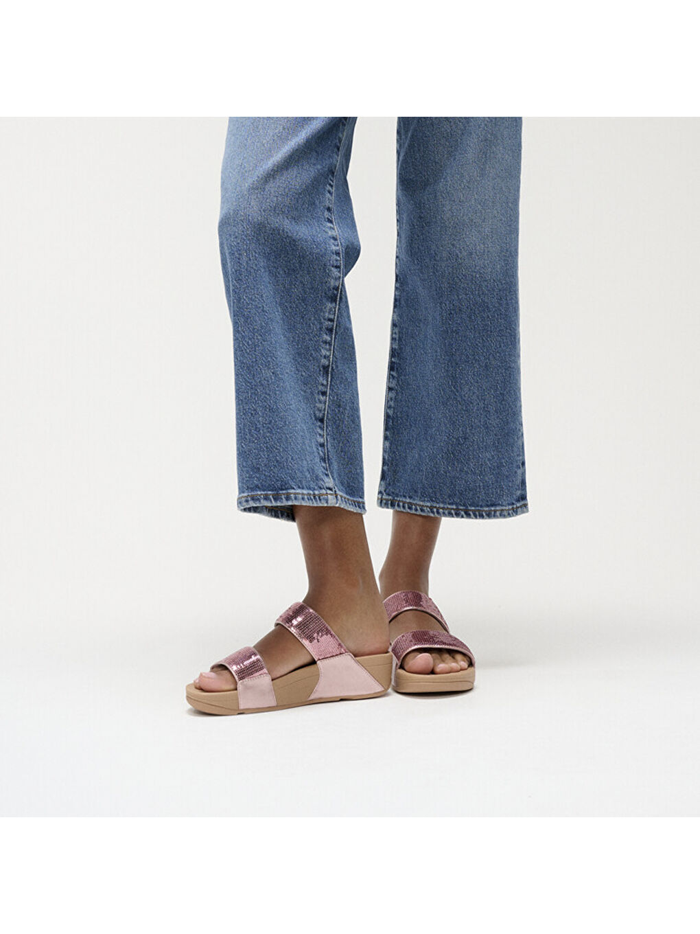 Pembe Kadın Terlik JF2-090 /675 /B50 LULU Sequin Slides-1