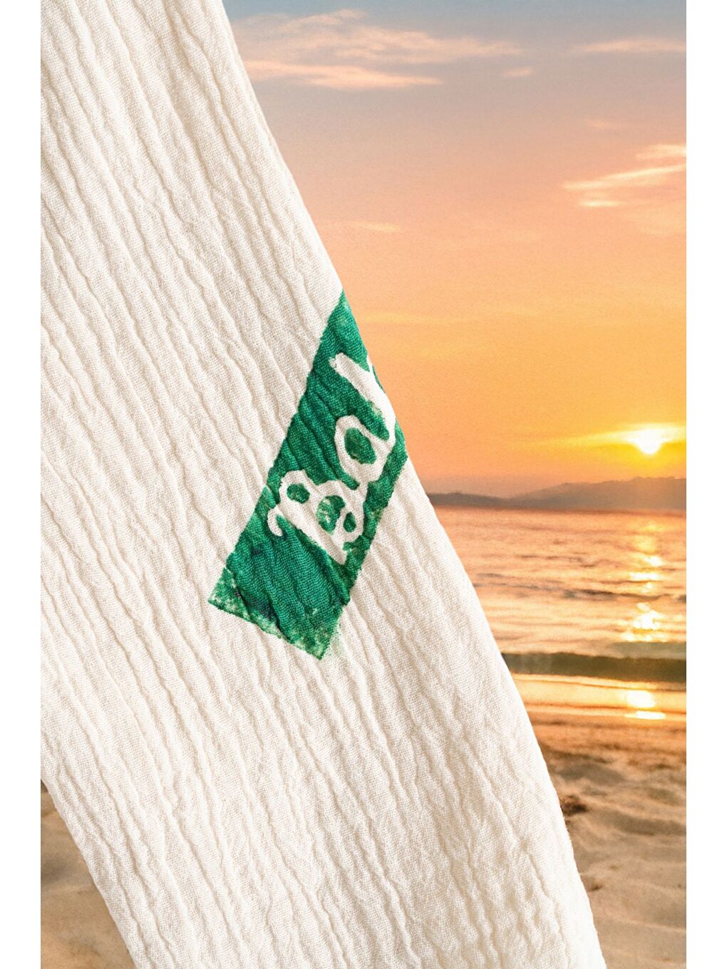 Ekru Organik %100 Pamuk Kapüşonlu Sabalık Bornoz Plaj Elbisesi - Nomada - S/M KREM/S/M-2