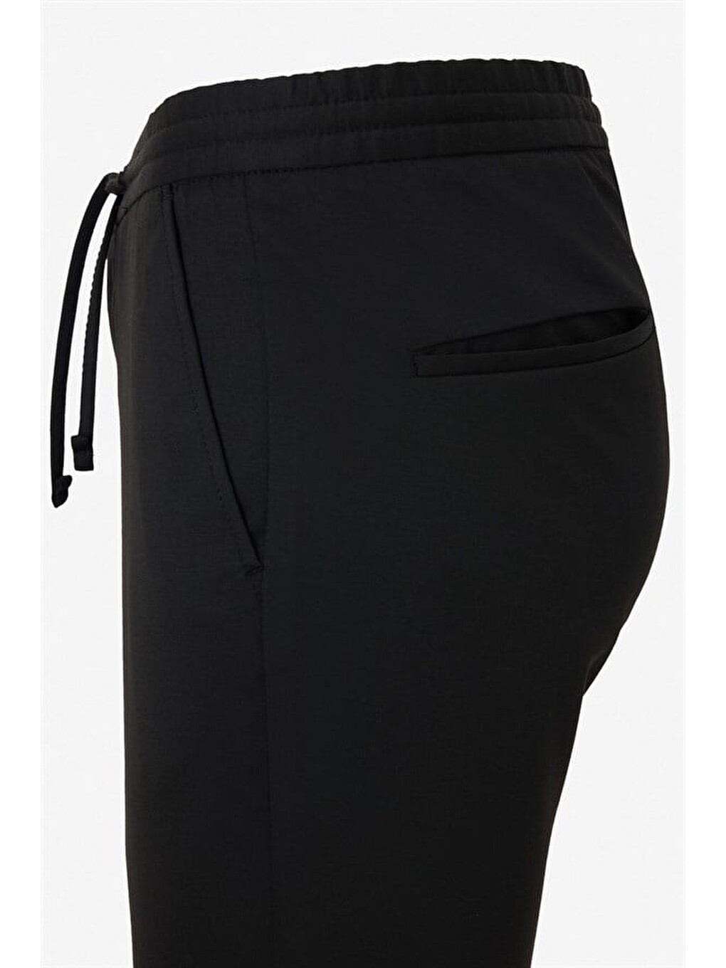 Siyah Slim Düz Jogger Pantolon-2
