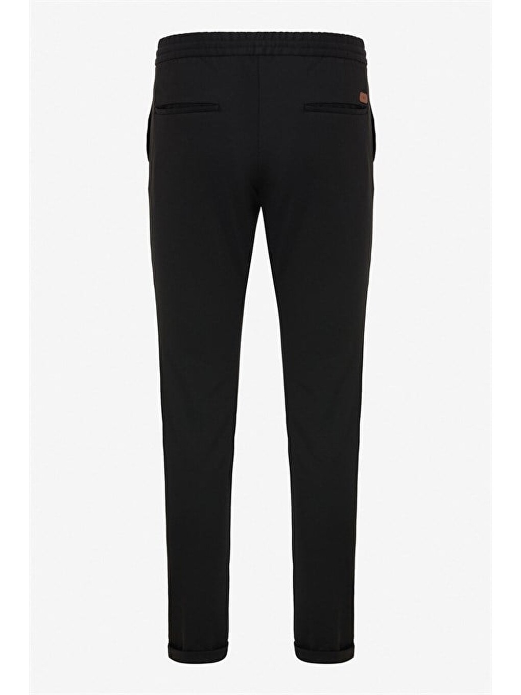 Siyah Slim Düz Jogger Pantolon-3