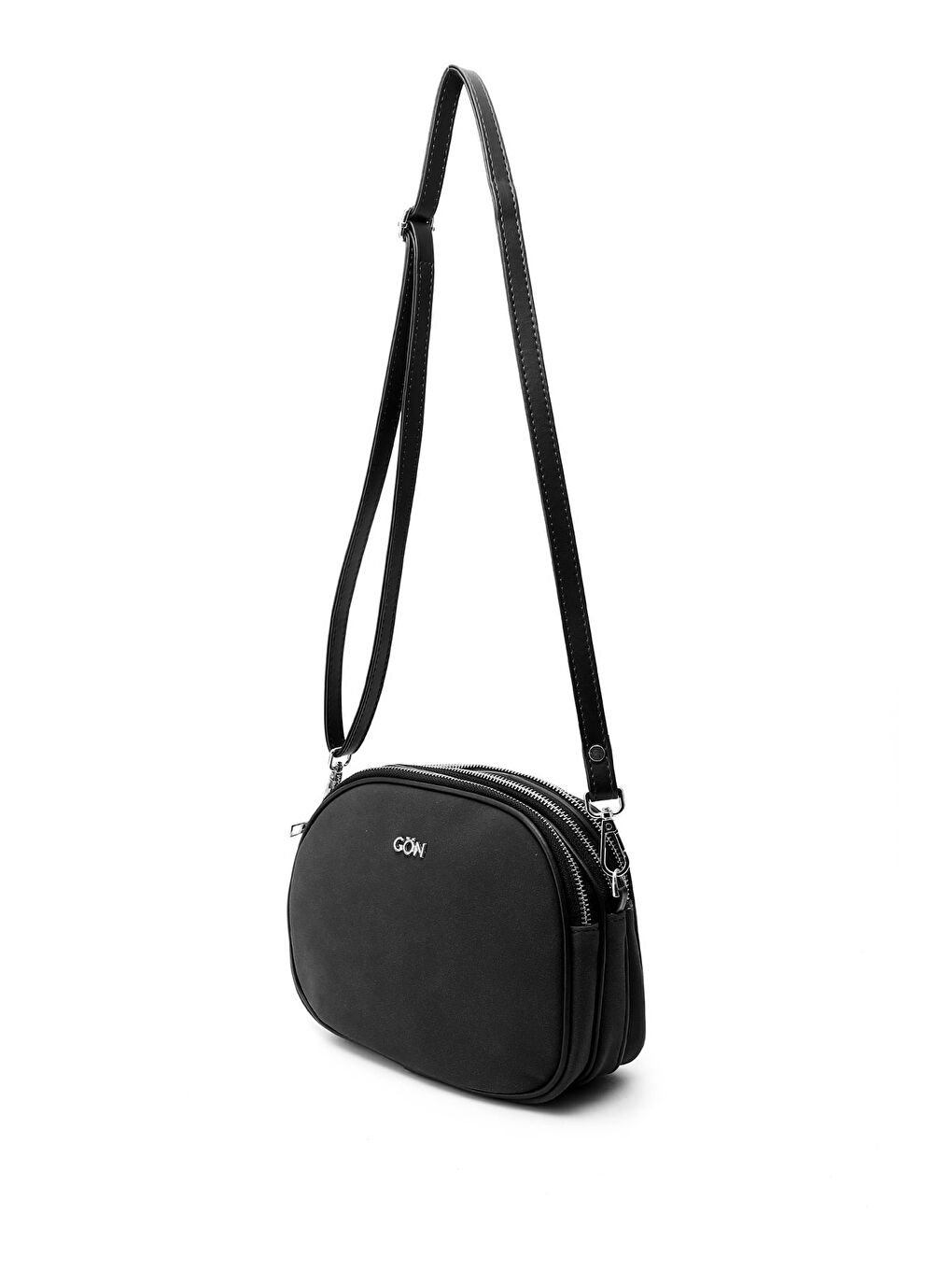 Siyah Kadın SİYAH MELANJ Uzun Askılı Omuz Çantası-2