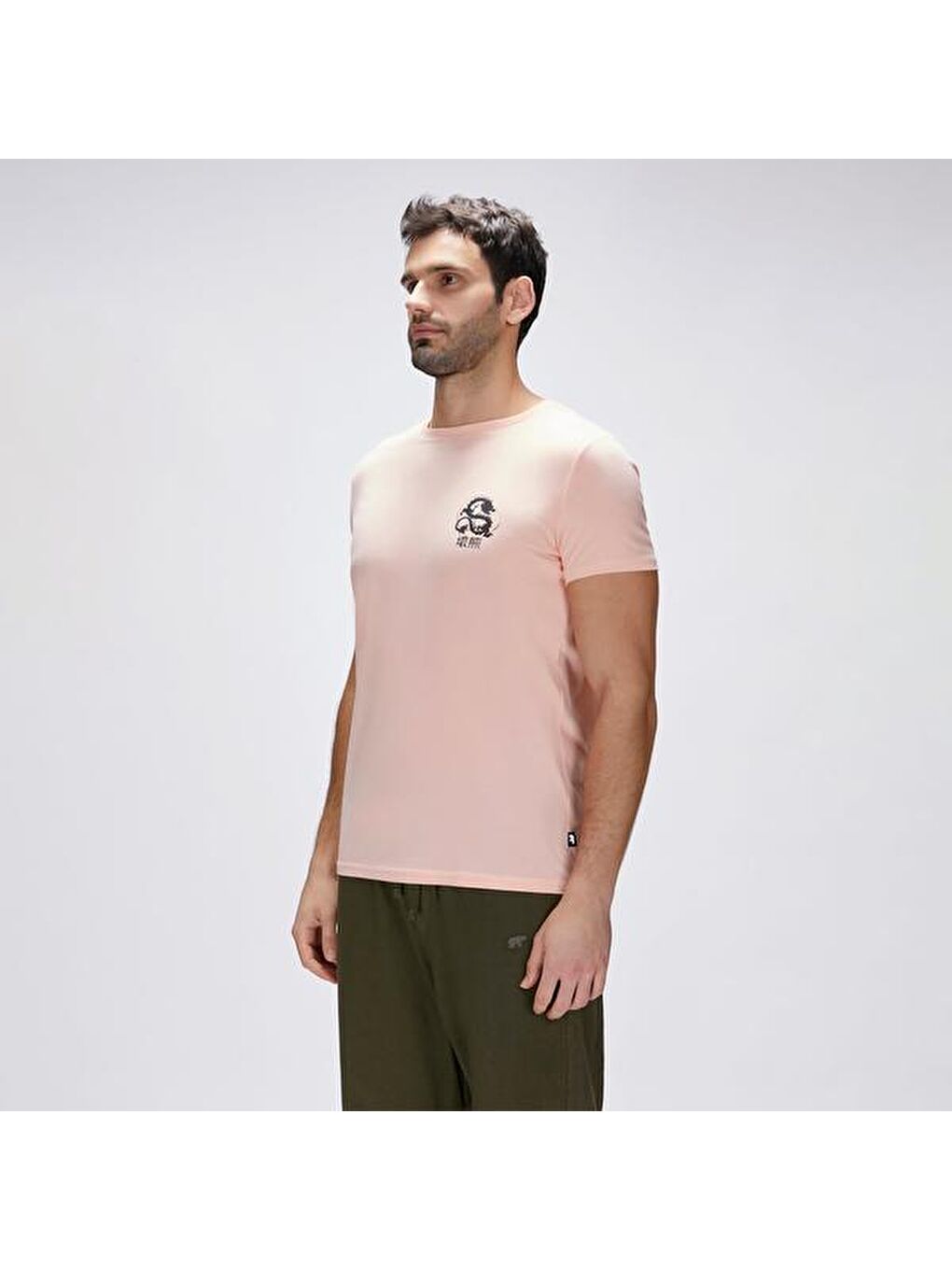 Draco Erkek Pembe Yuvarlak Yaka Tişört