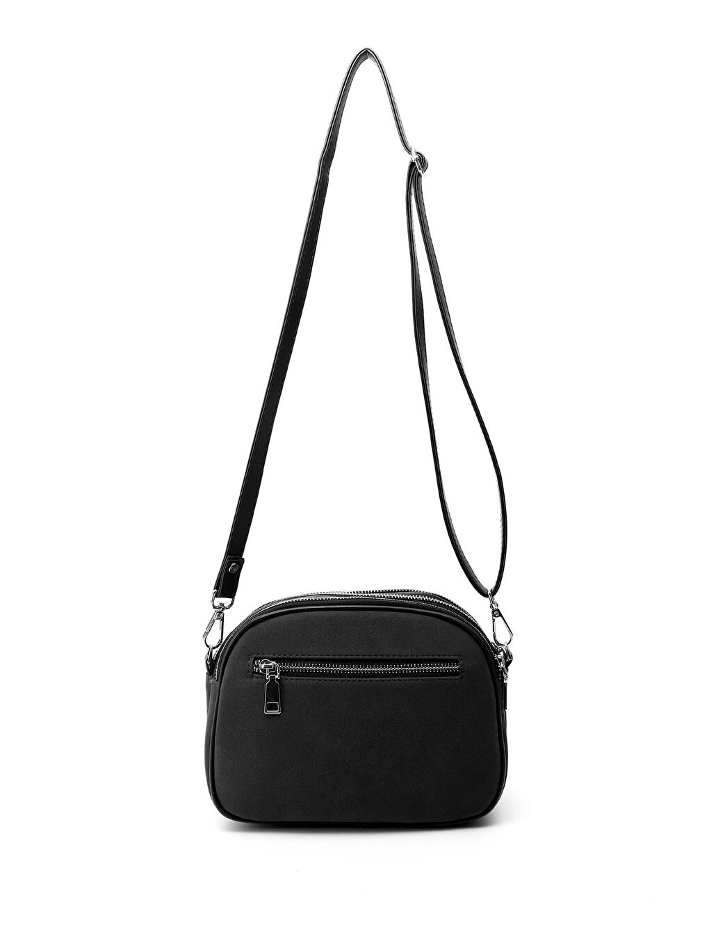 Siyah Kadın SİYAH MELANJ Uzun Askılı Omuz Çantası-3