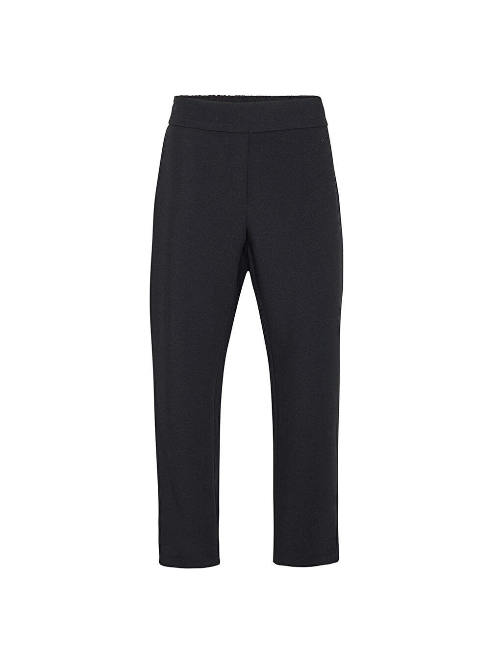 Siyah Kalın Kemerli Lastikli Pantolon