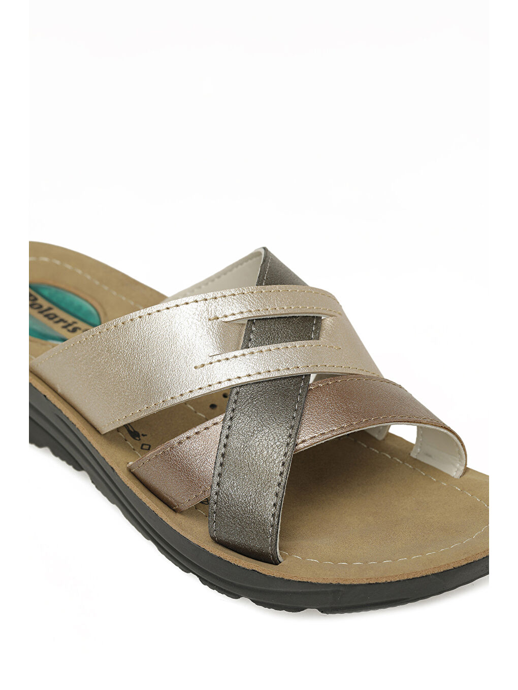 Sarı 409003.Z6FX Altın Kadın Terlik-6