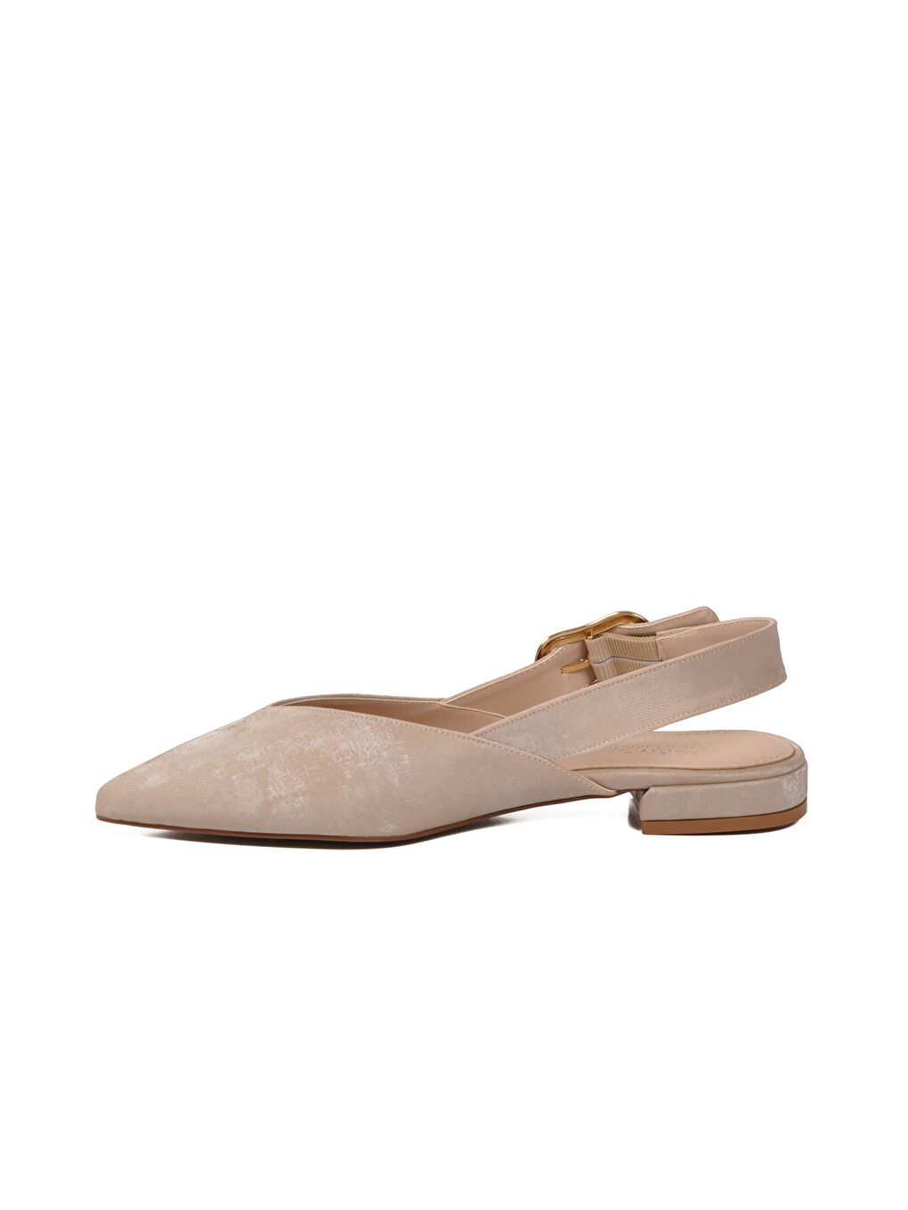 Bej Siyah Hafif Kemerli Kadın Babet Ayakkabı 312552 Z-3