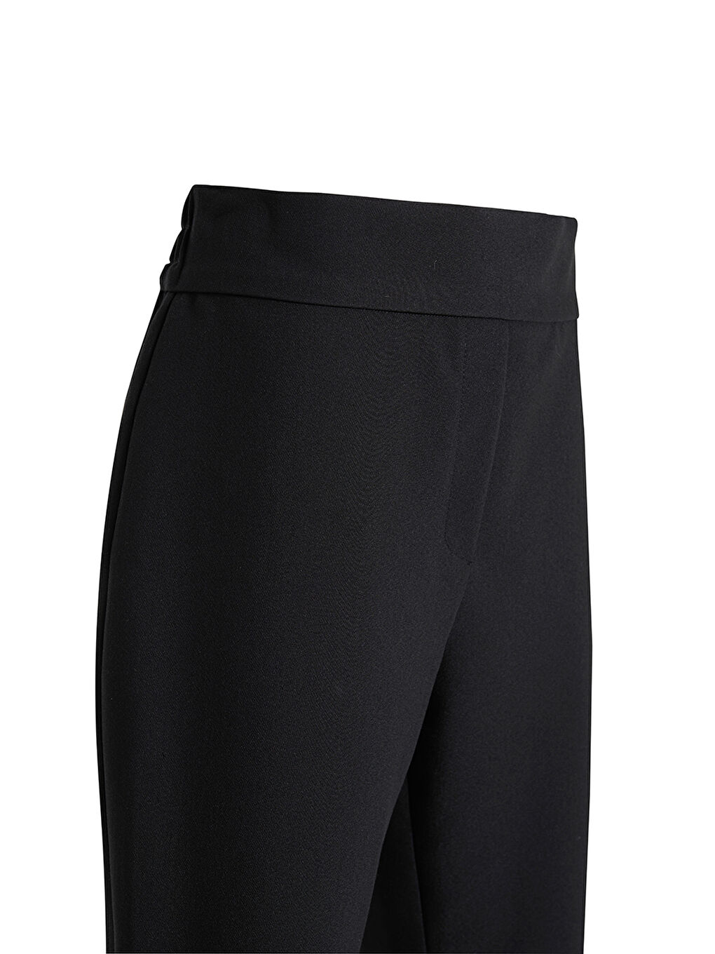 Siyah Kalın Kemerli Lastikli Pantolon-1