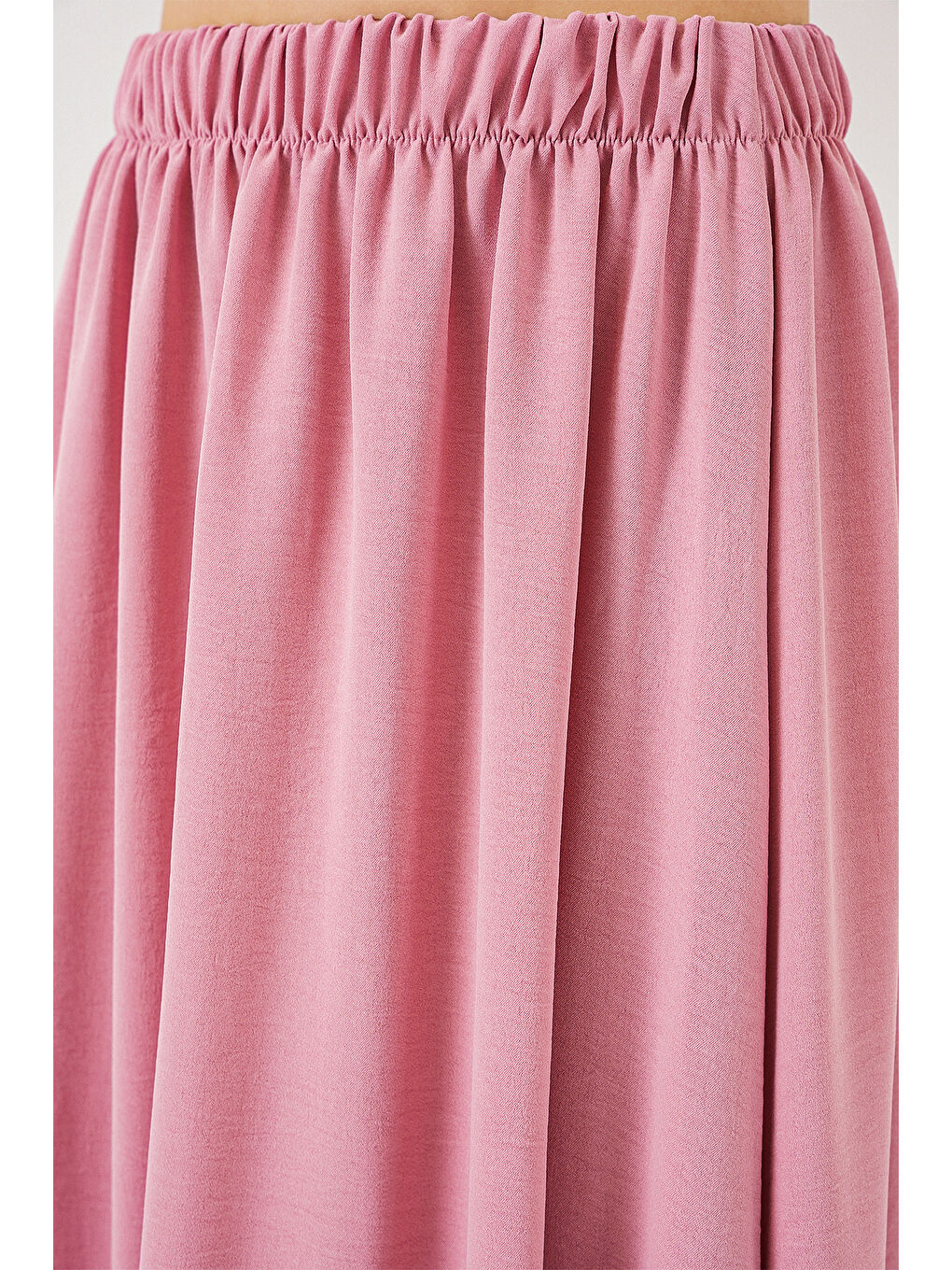 Pembe Kadın Uzun Ayrobin Etek 8050 - Pudra-4