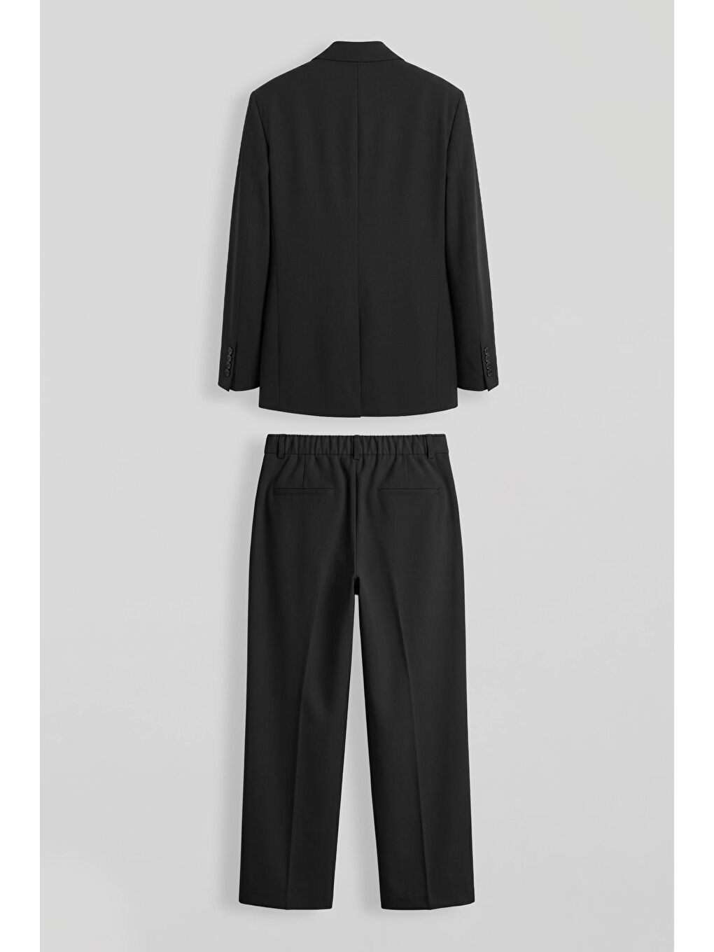 Erkek Oversize Kruvaze Modern Takım Elbise Siyah-1