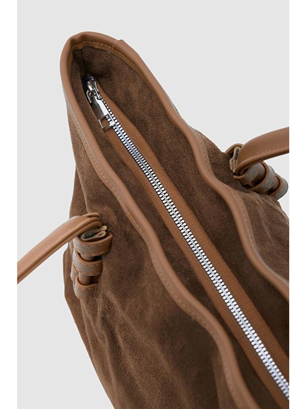 Kahverengi Campana Süet Omuz Çantası Taba-2
