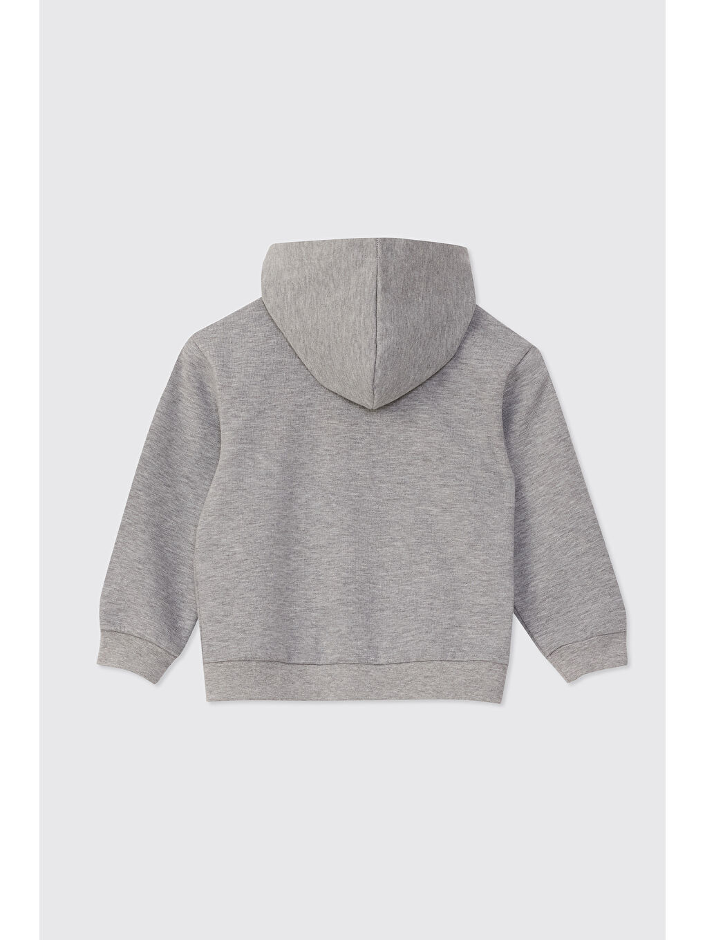 Erkek Bebek Fermuarlı Gri-Melanj Sweatshirt-1