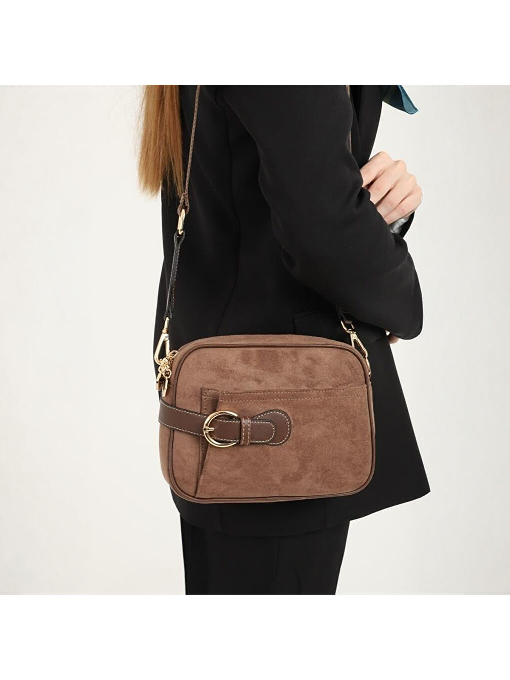 Kahverengi Kadın SP1256-M12 SILVER POLO Çapraz Çanta Kahve-Kahve-2