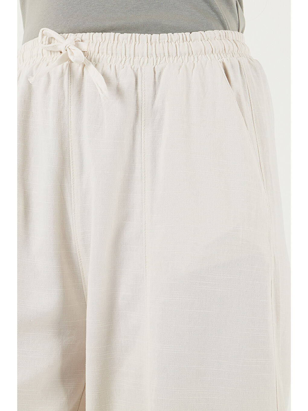 Bej Pamuklu Relaxed Fit Normal Bel Daralan Paça Pantolon 668YP5198-4