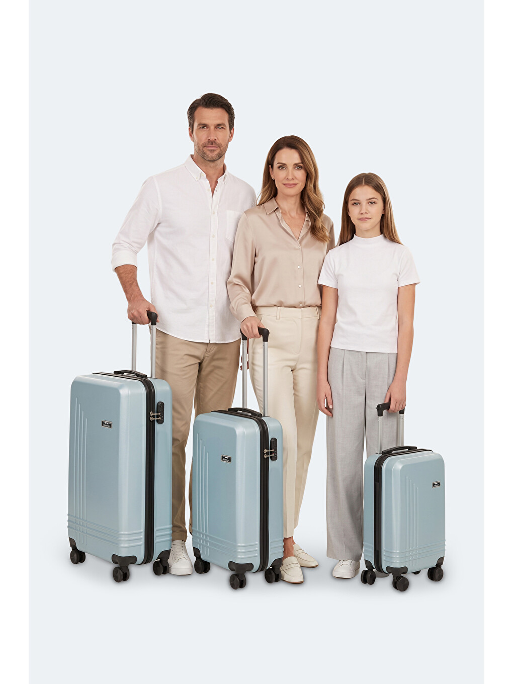 Unıon 3 Lü Set Unisex Mavi Valiz-2