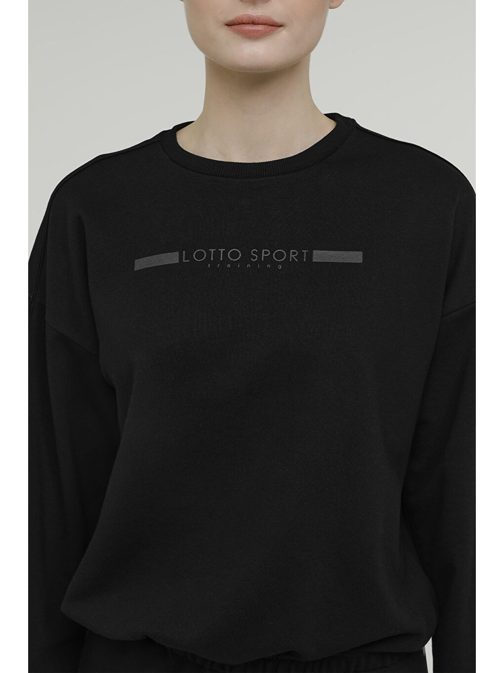 LOTTO Siyah DINAMICO W VI SWEAT RN Siyah Kadın Sweatshirt - 3