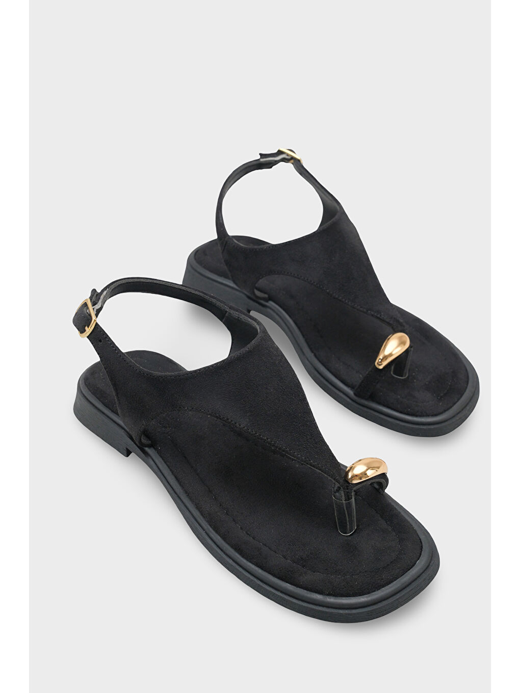 Siyah Patrice Parmak Arası Kadın Sandalet Kadın Sandalet-1