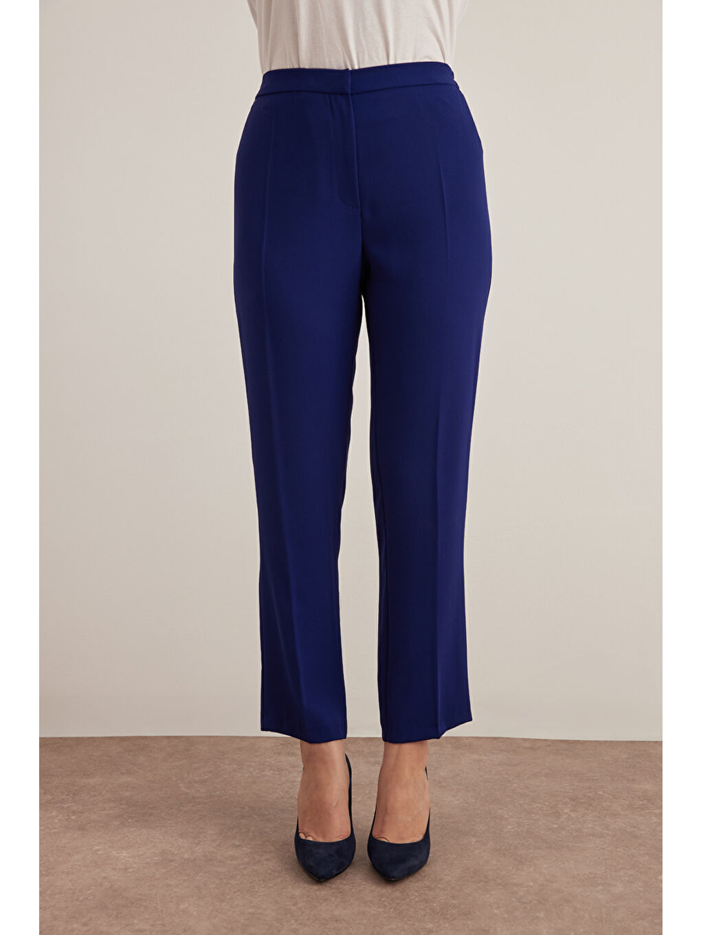Lacivert Klasik Büyük Beden Pantolon-1