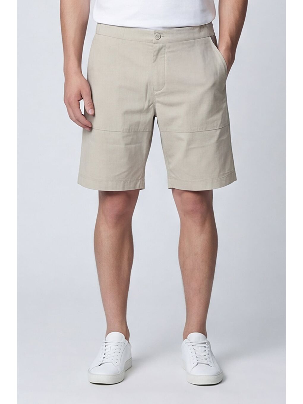 Bej Taş Bermuda Shorts