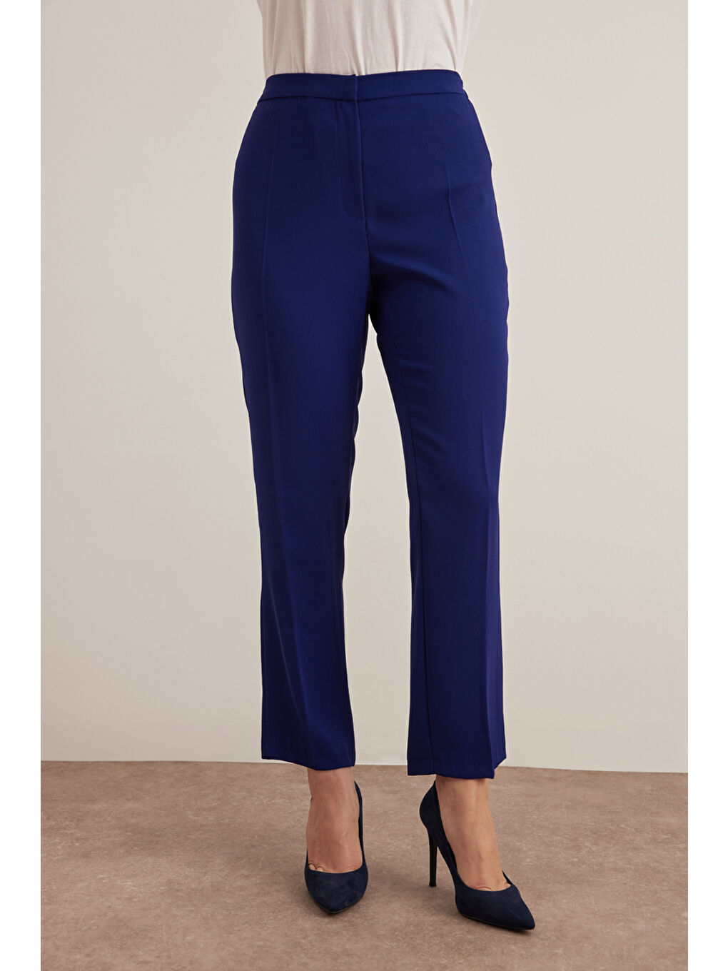 Lacivert Klasik Büyük Beden Pantolon-2