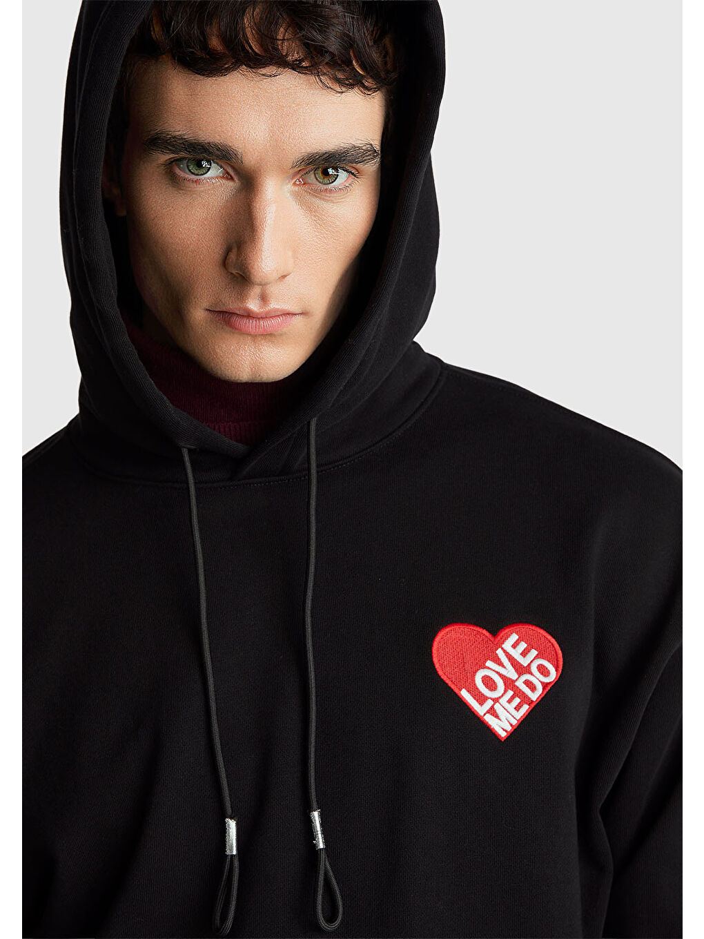 Karışık Unisex Pamuk Viskoz Karışımlı The Beatles Kapüşonlu Sweatshirt-8