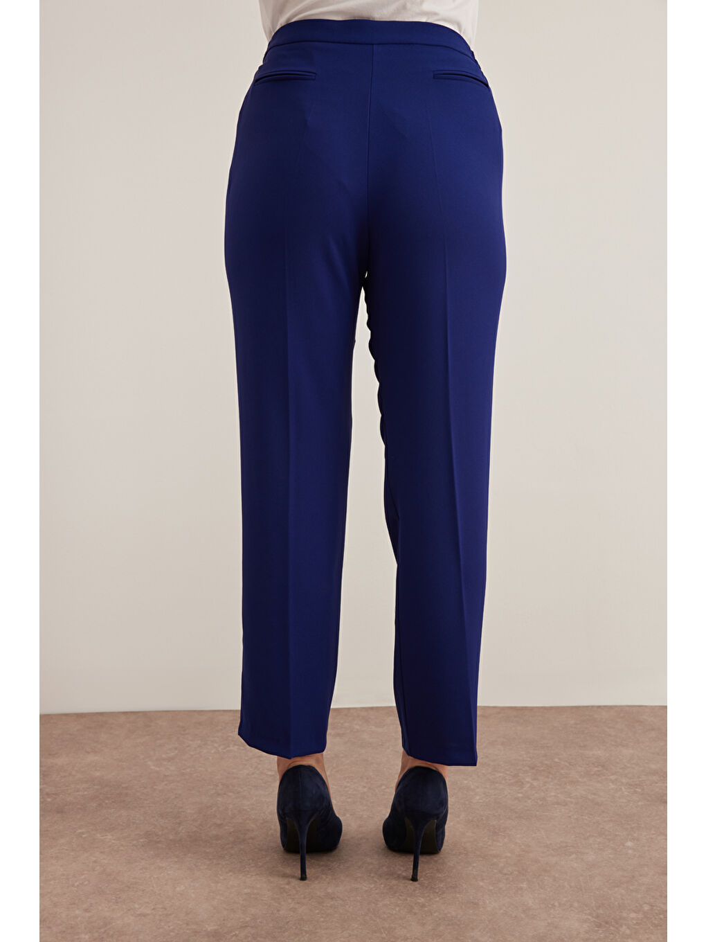 Lacivert Klasik Büyük Beden Pantolon-3