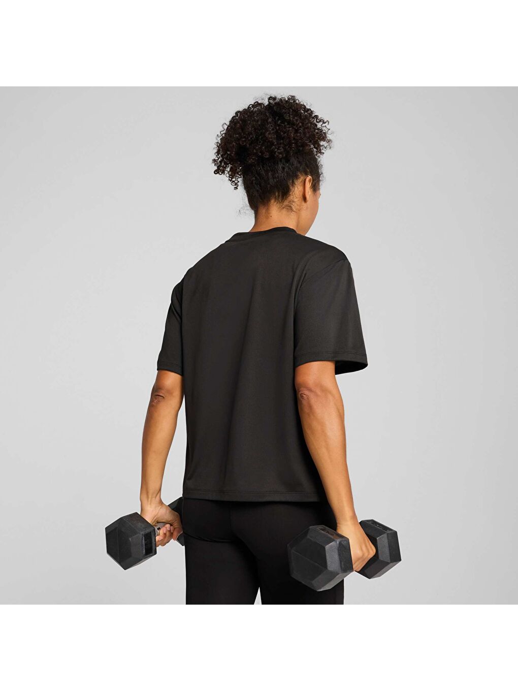 Siyah TAD ESSENTIAL Kadın Geniş Kesim Tişört-2