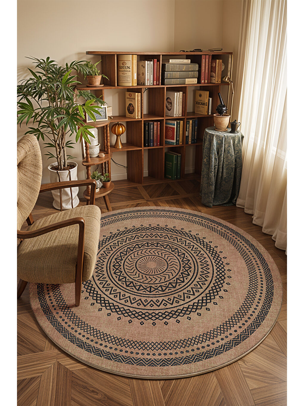 Kahverengi Dekoratif Soft Modern Kaymaz Yıkanabilir Salon Halısı Mutfak Halısı Koridor Halısı Yolluk-4