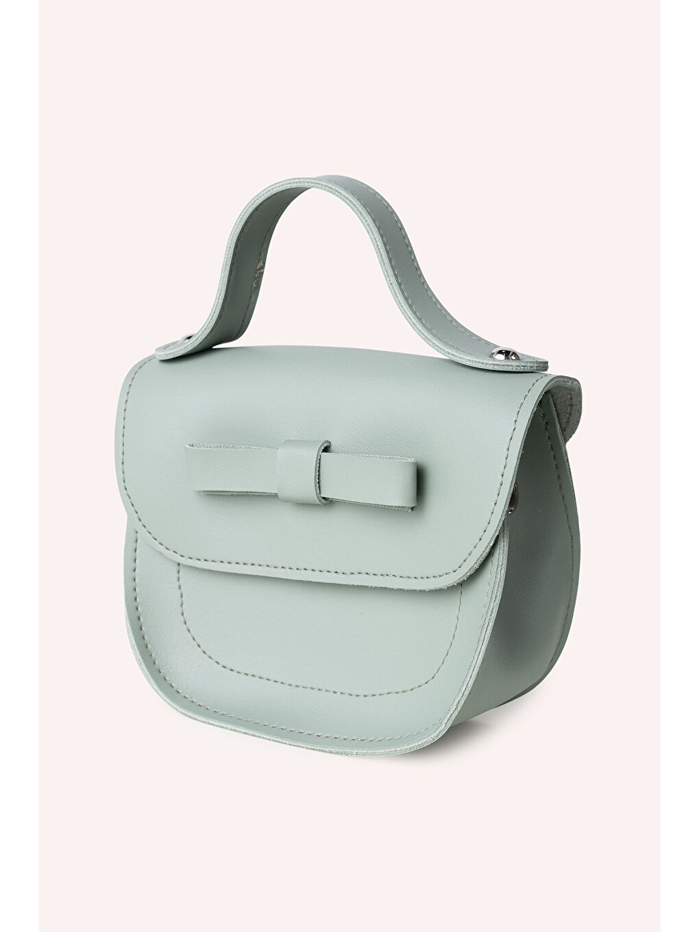 Yeşil Kız Çocuk Fiyonklu Mint Çanta-1