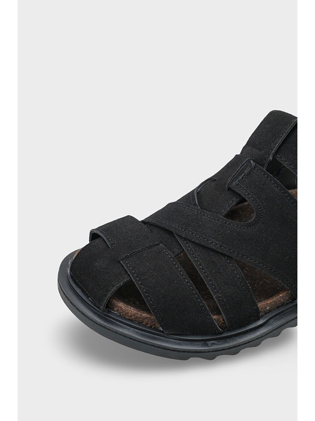 Siyah Penelopa Gladyatör Tokalı Kadın Sandalet-2